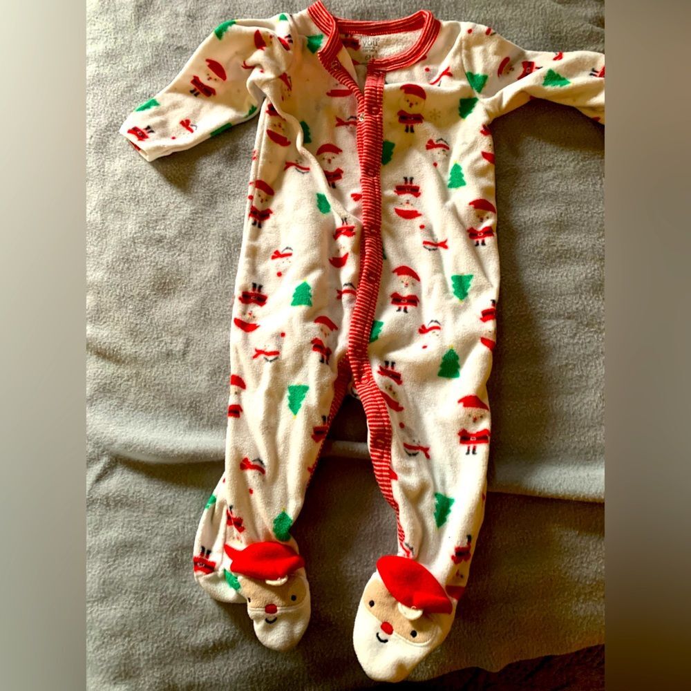 Christmas sleeper with Santa feet